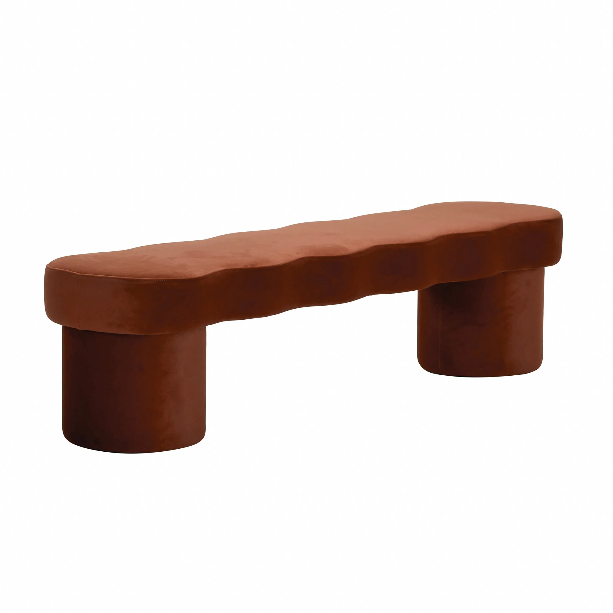 Avalin 1.6m Ottoman Bench - Burnt Brown