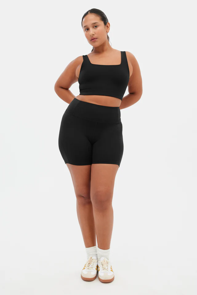 Black High-Rise Run Short
