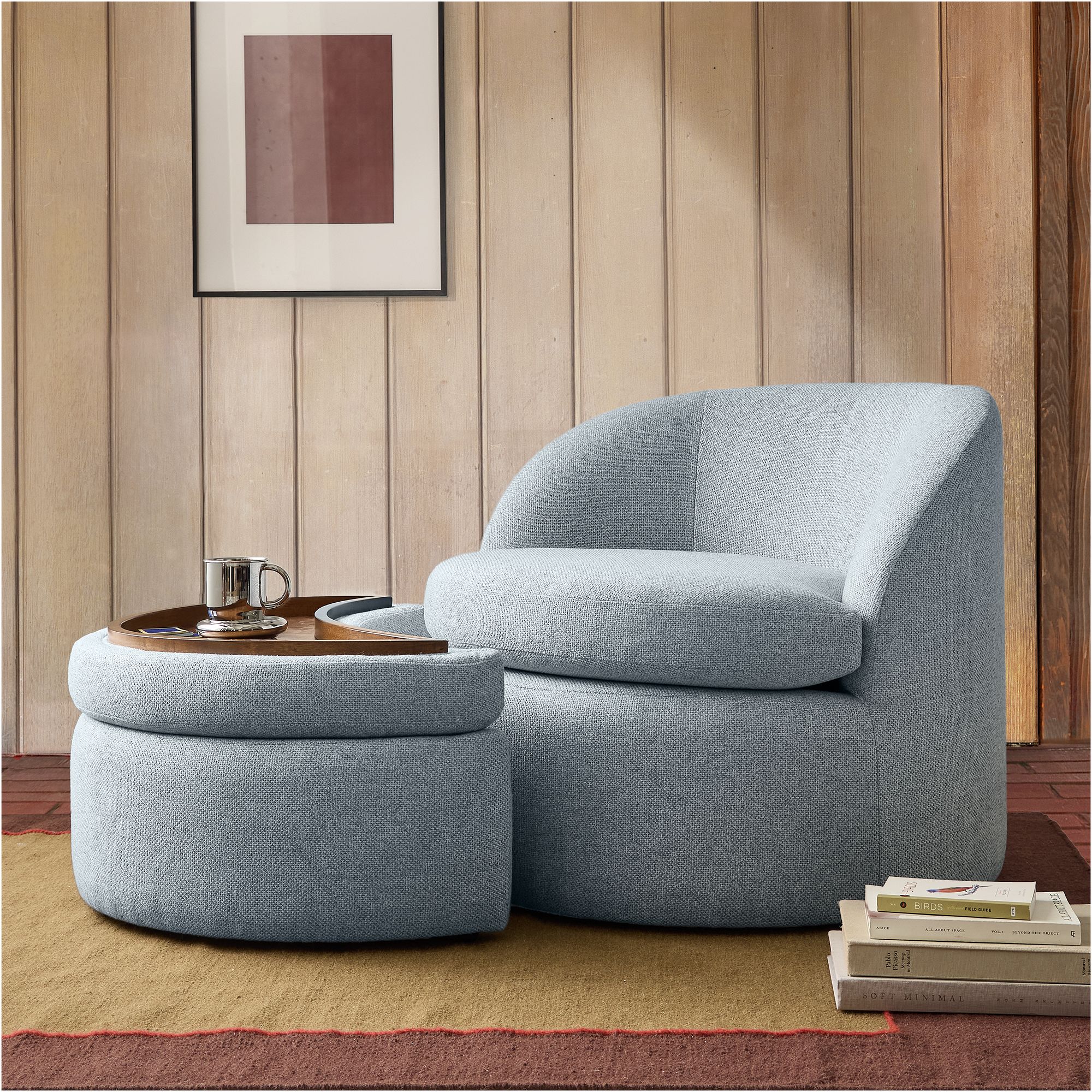 Emma Chamberlain Upholstered Chair & Ottoman Set
