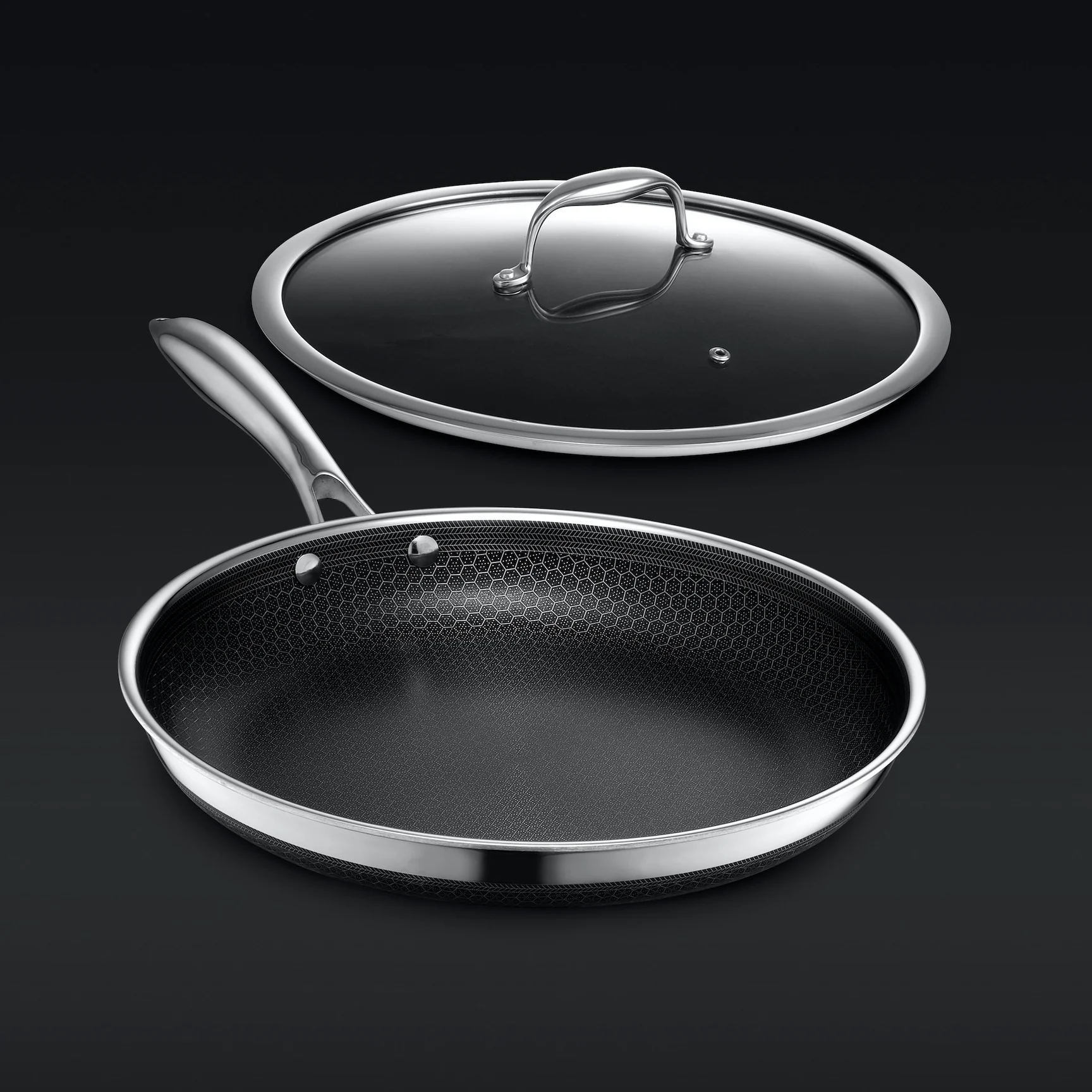 Hybrid Frying Pan with Lid, 12