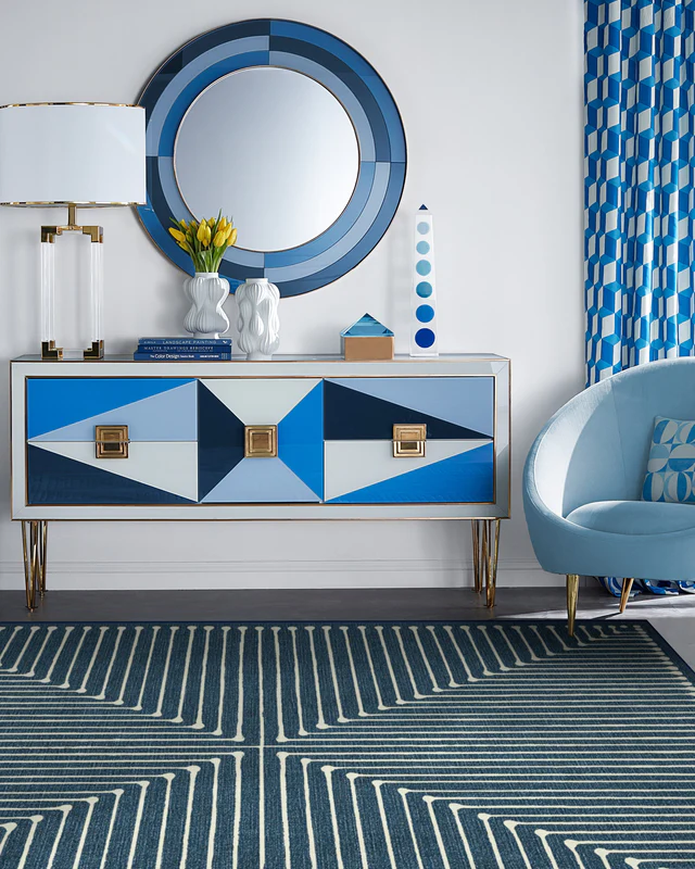 Inkdrop Lapis Blue Rug