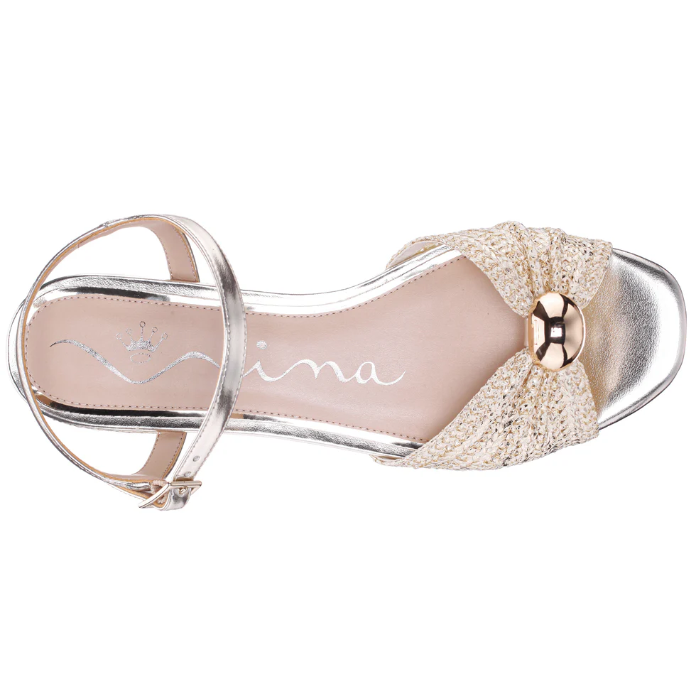 Nina Slater WR Gold Metallic Sandal