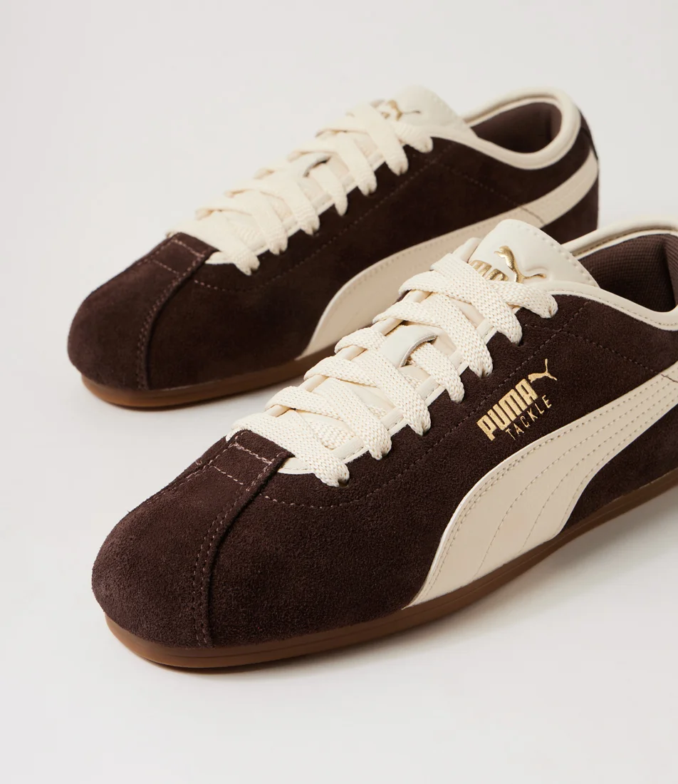 Puma Tackle W Chocolate Snow Gum Fabric Sneakers