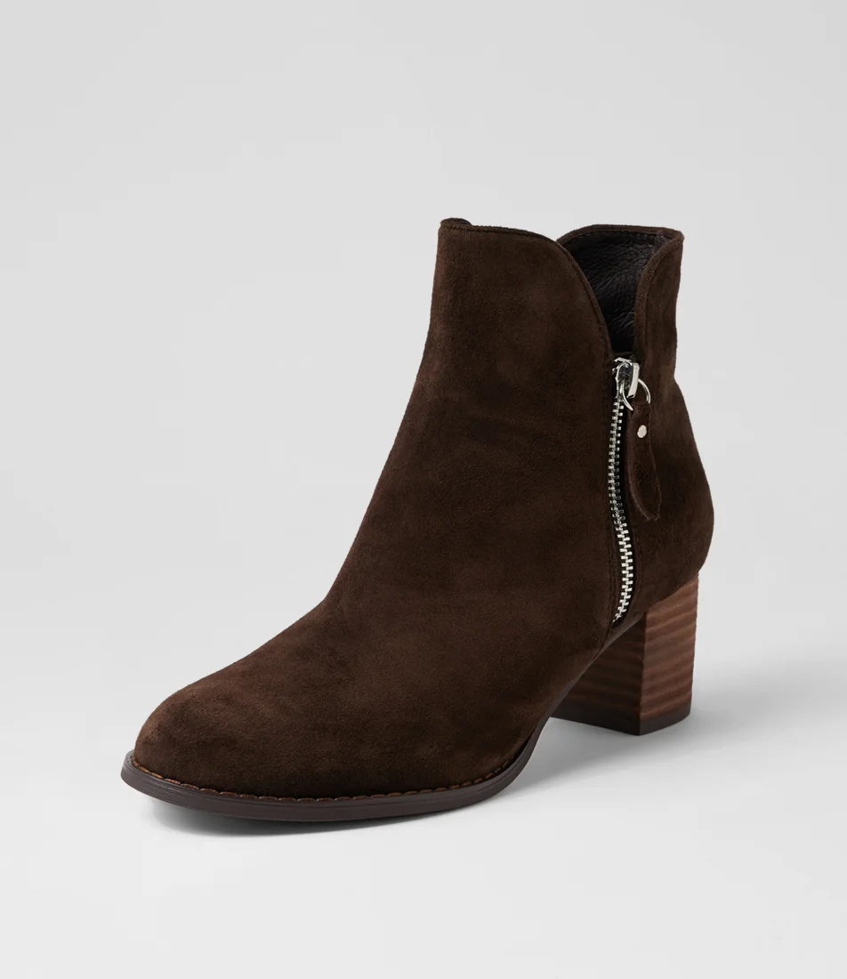 Shaine Choc Suede Ankle Boots