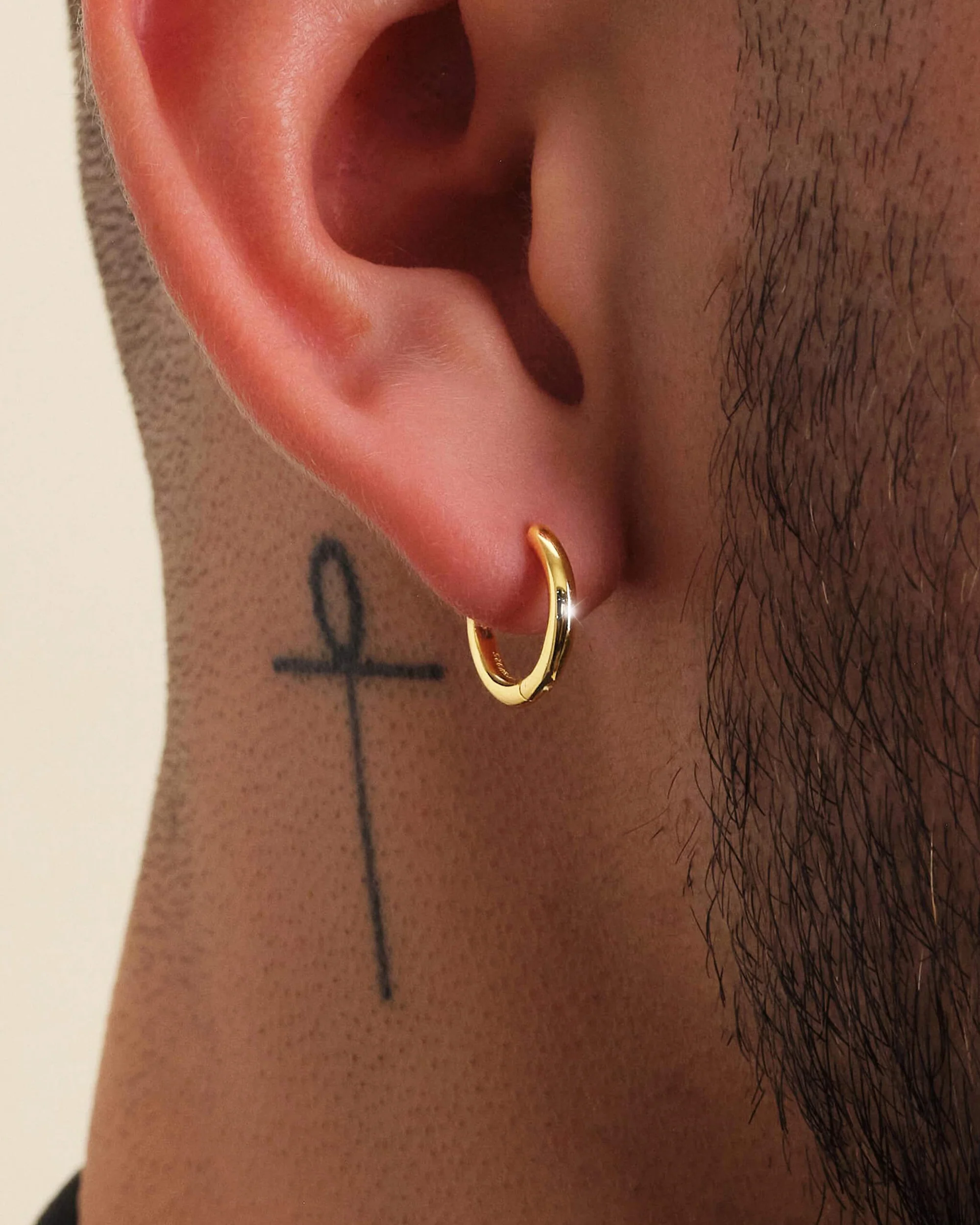 Thin Hoop Earrings Gold